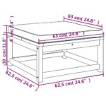 Repose-pied de jardin avec coussins bois massif d'acacia – Image 6