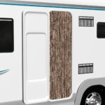 Rideau anti-mouches beige et marron foncé 56x200 cm chenille