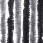 Rideau anti-mouches gris et noir 56x185 cm chenille – Image 3