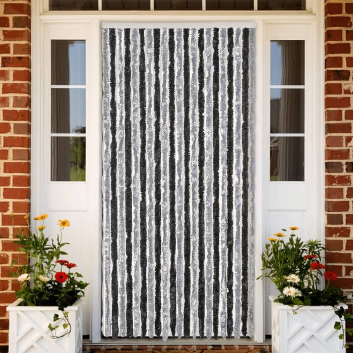 VXL8721012467538_m_en_hd_1.jpg Rideau anti-mouches gris et noir 56x185 cm chenille – Image 1