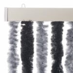 Rideau anti-mouches gris et noir 90x200 cm chenille – Image 2