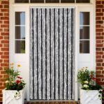 Rideau anti-mouches gris et noir 90x200 cm chenille