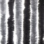 Rideau anti-mouches gris et noir 100x200 cm chenille – Image 3