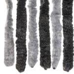 Rideau anti-mouches gris et noir 100x200 cm chenille – Image 4