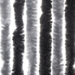 Rideau anti-mouches gris et noir 100x230 cm chenille – Image 3