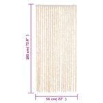 Rideau anti-mouches beige et blanc 56x185 cm chenille – Image 5
