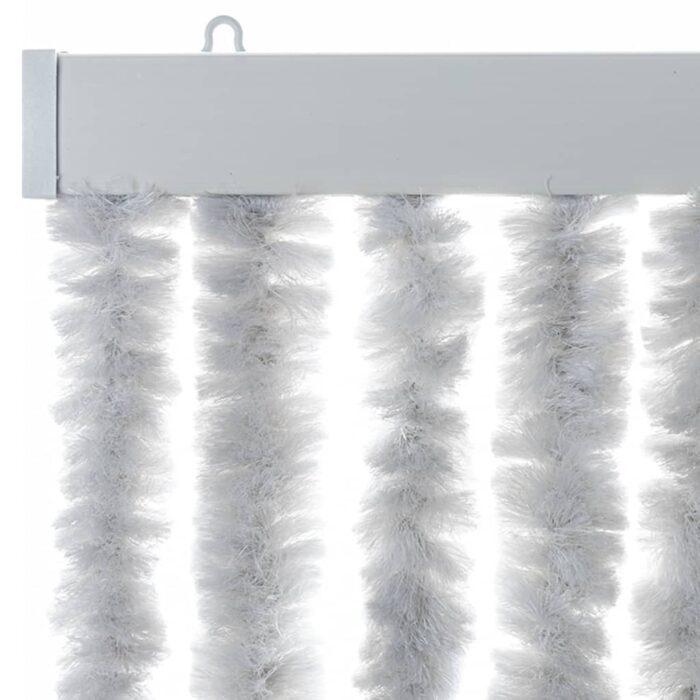 Rideau anti-mouches gris 90x220 cm chenille – Image 2