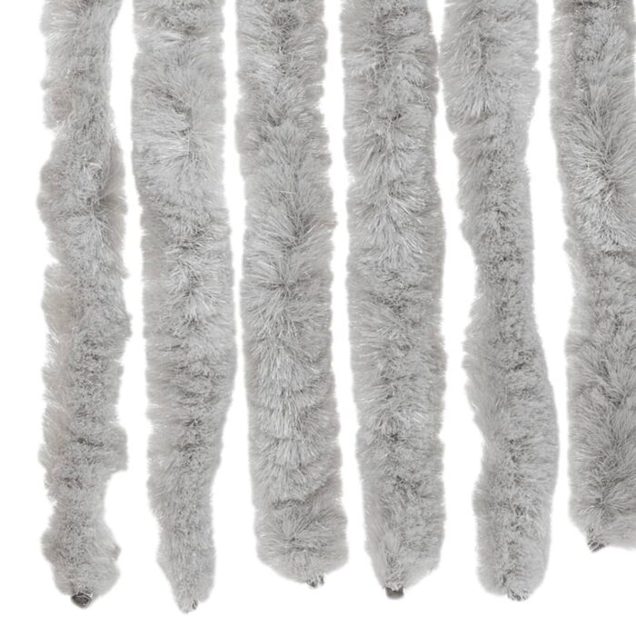 Rideau anti-mouches gris 100x230 cm chenille – Image 4