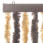 Rideau anti-mouches marron foncé et beige 90x220 cm chenille – Image 2