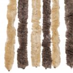 Rideau anti-mouches marron foncé et beige 90x220 cm chenille – Image 4