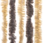 Rideau anti-mouches marron foncé et beige 100x200 cm chenille – Image 3