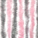 Rideau anti-mouches gris argenté et rose 100x220 cm chenille – Image 3