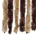 Rideau anti-mouches beige et marron clair 100x230 cm chenille – Image 4