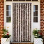 Rideau anti-mouches beige et marron clair 100x230 cm chenille