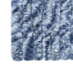 Rideau anti-mouches bleu et blanc 100x200 cm chenille – Image 4