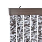 Rideau anti-mouches marron et beige 100x230 cm chenille – Image 2