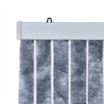 Rideau anti-mouches argenté 100x230 cm chenille – Image 2