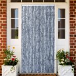 Rideau anti-mouches argenté 100x230 cm chenille