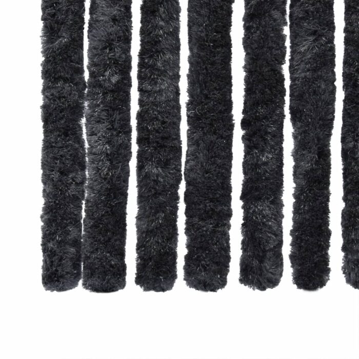 Rideau anti-mouches anthracite 100x200 cm chenille – Image 4