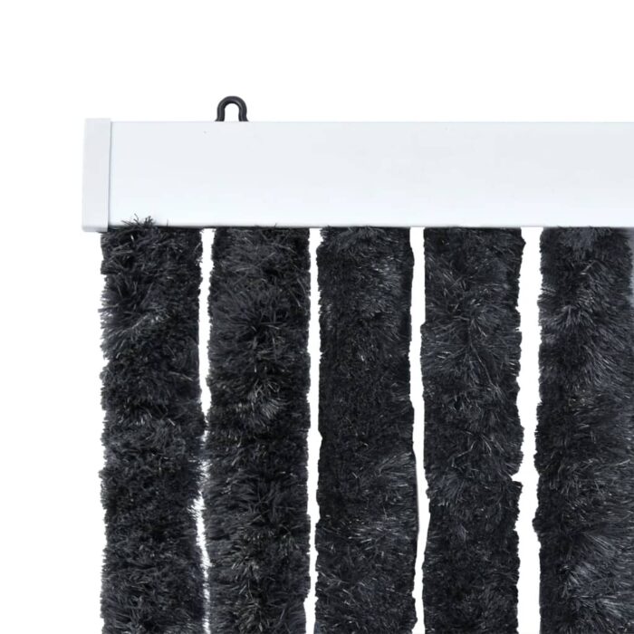 Rideau anti-mouches anthracite 100x230 cm chenille – Image 2