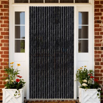 Rideau anti-mouches anthracite 100x230 cm chenille