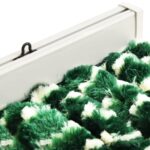 Rideau anti-mouches vert et blanc 100x200 cm chenille – Image 2