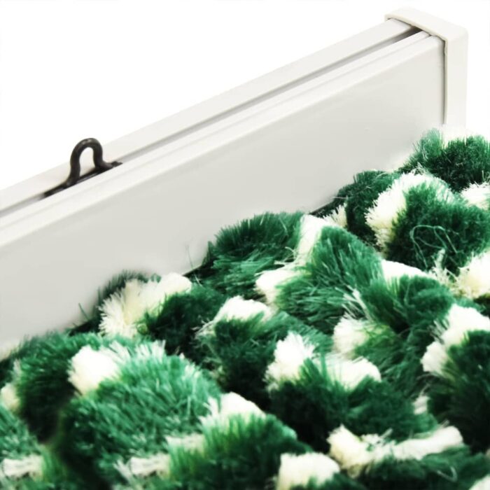 Rideau anti-mouches vert et blanc 100x230 cm chenille – Image 2