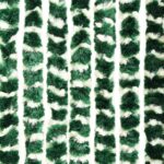 Rideau anti-mouches vert et blanc 100x230 cm chenille – Image 3