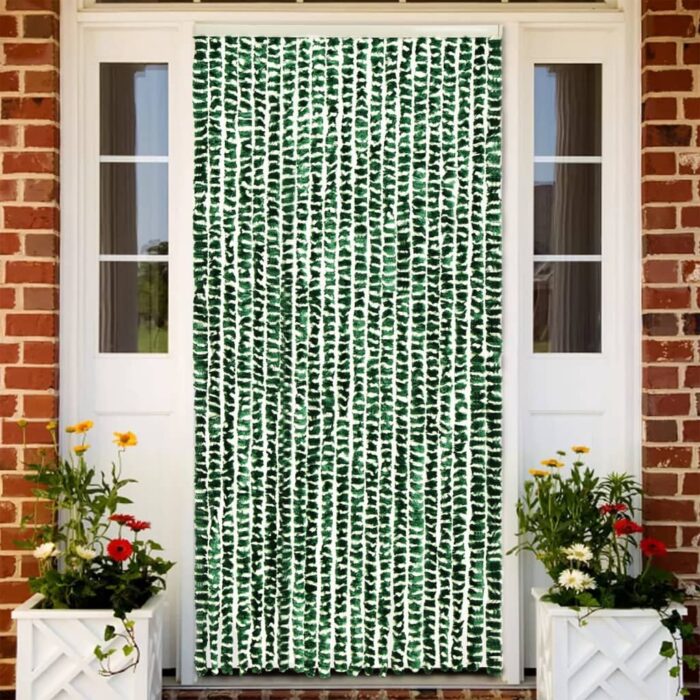 VXL8721012468146_m_en_hd_1.jpg Rideau anti-mouches vert et blanc 100x230 cm chenille – Image 1