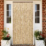 Rideau anti-mouches beige et marron 100x230 cm chenille