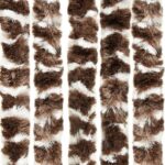 Rideau anti-mouches marron et blanc 56x200 cm chenille – Image 2