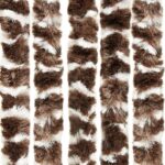 Rideau anti-mouches marron et blanc 90x200 cm chenille – Image 2