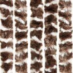 Rideau anti-mouches marron et blanc 100x230 cm chenille – Image 2