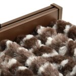 Rideau anti-mouches marron et blanc 100x230 cm chenille – Image 3