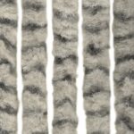 Rideau anti-mouches gris clair et gris foncé 100x200cm chenille – Image 3
