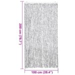 Rideau anti-mouches gris clair et gris foncé 100x200cm chenille – Image 5