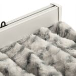 Rideau anti-mouches gris clair et gris foncé 100x230cm chenille – Image 2