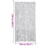 Rideau anti-mouches gris clair et gris foncé 100x230cm chenille – Image 5