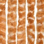 Rideau anti-mouches ocre et blanc 56x200 cm chenille – Image 2