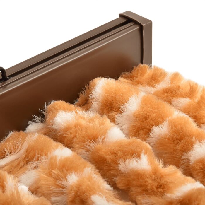 Rideau anti-mouches ocre et blanc 56x200 cm chenille – Image 3