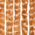 Rideau anti-mouches ocre et blanc 100x230 cm chenille – Image 2