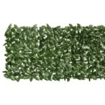 Écran de balcon avec feuilles vert foncé 200x75 cm – Image 2