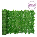 Brise-vue de balcon avec feuilles vert 600x75 cm – Image 5