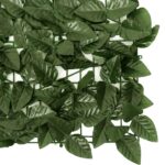 Brise-vue de balcon avec feuilles vert foncé 300x150 cm – Image 3