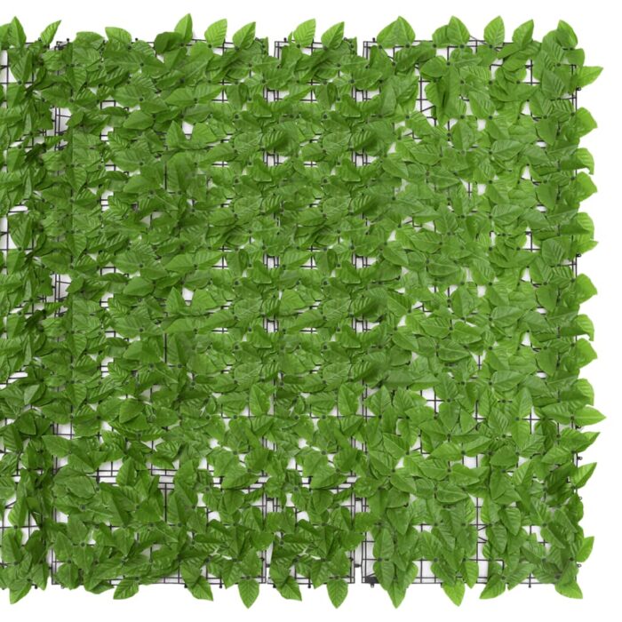 Brise-vue de balcon avec feuilles vert 300x150 cm – Image 2