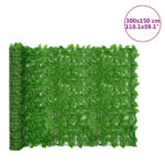 Brise-vue de balcon avec feuilles vert 300x150 cm – Image 5