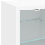 Unités murales TV avec LED 7 pcs blanc bois d'ingénierie – Image 7