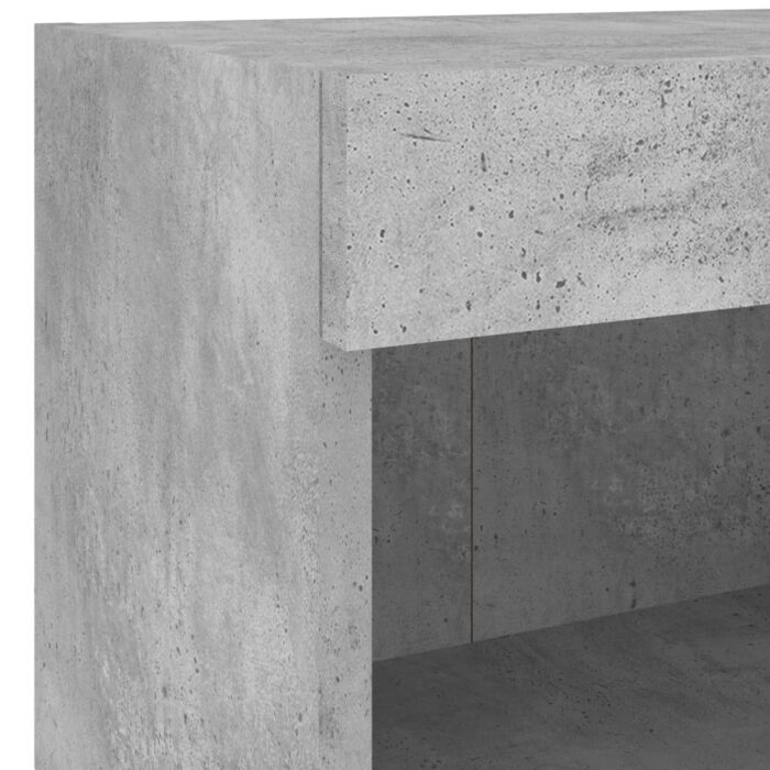 Unités murales TV avec LED 7 pcs gris béton bois d'ingénierie – Image 8