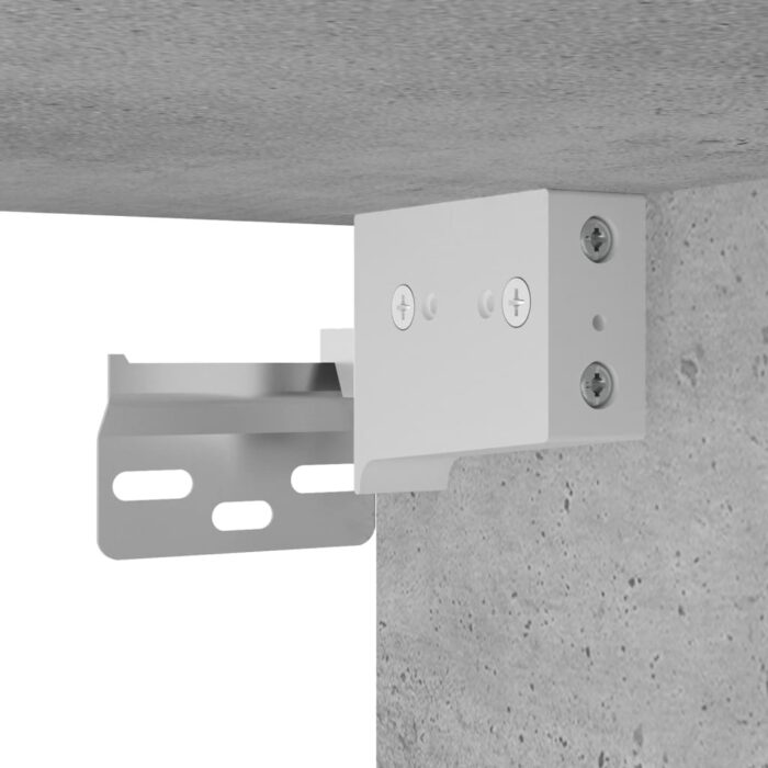 Unités murales TV avec LED 7 pcs gris béton bois d'ingénierie – Image 9