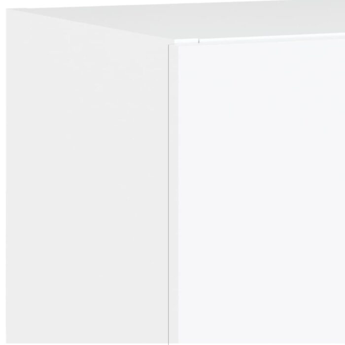 Unités murales TV avec LED 5 pcs blanc bois d'ingénierie – Image 10
